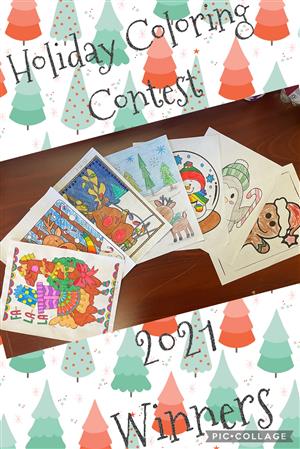2021 Holiday Coloring Contest Winners